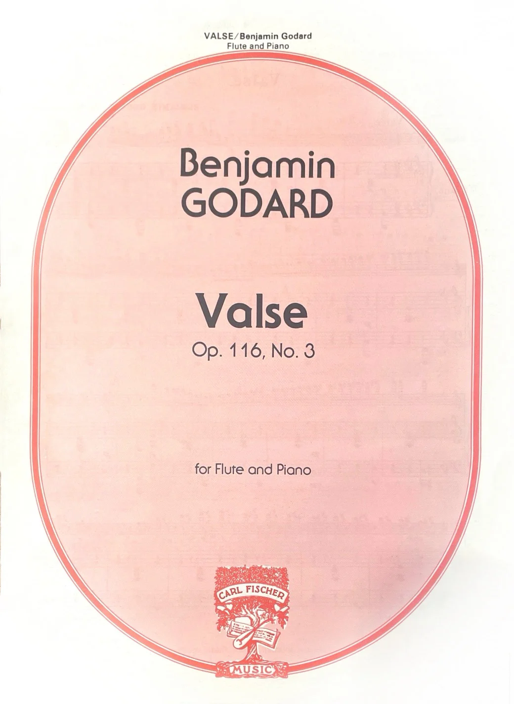 Benjamin Godard: Valse Op. 116, No. 3 for Flute and Piano