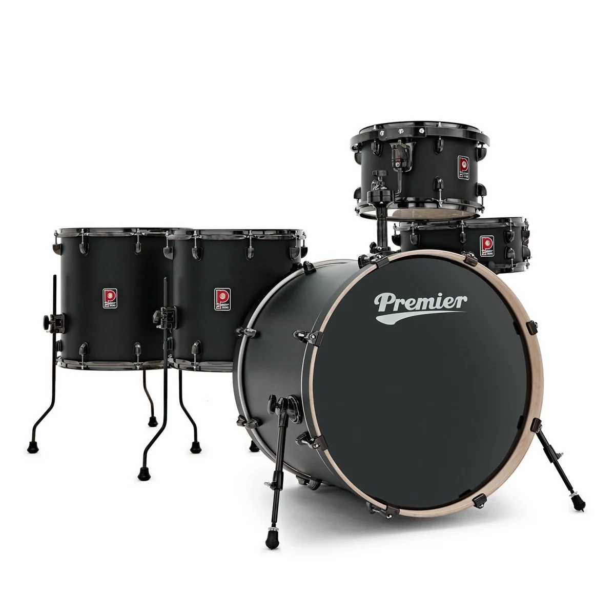 מערכת תופים 5 חלקים(12,14) 22 Premier Heavy R| Matte Blac