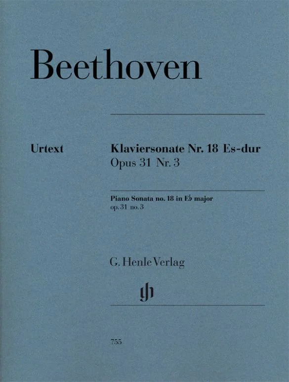 ספר תווים Beethoven Piano Sonata no. 18 E flat major op. 31 no. 3