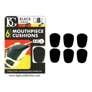 סט של 6 מדבקות פיה, צבע שחור BG A10L Black Mouthpiece Cushions