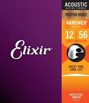 סט מיתרים לאקוסטית Elixir Phosphor Bronze 0.12-0.56