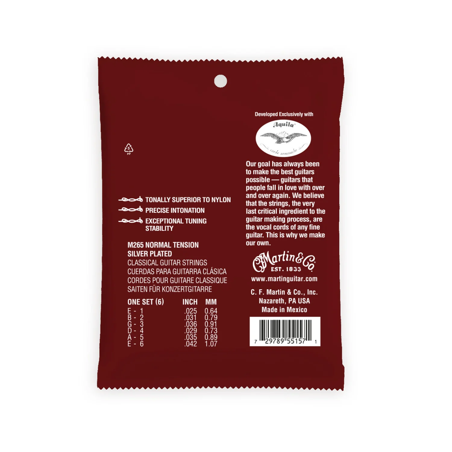 סט מיתרים לקלאסית Martin M265 Magnifico Premium Normal Tension - תמונה 2