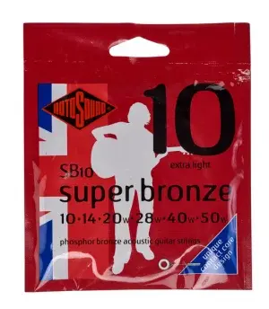 סט מיתרים לגיטרה אקוסטית Rotosound Phosphor Bronze 010