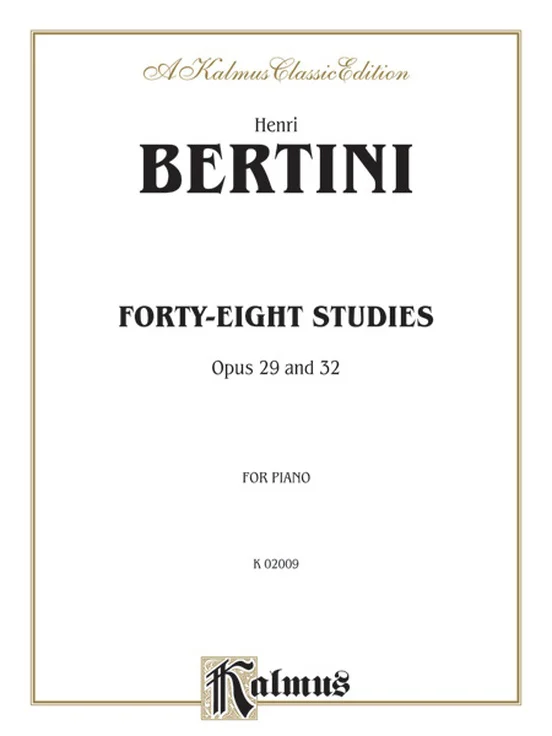 ספר תווים Bertini: Forty-eight Studies, Op. 29 & 32