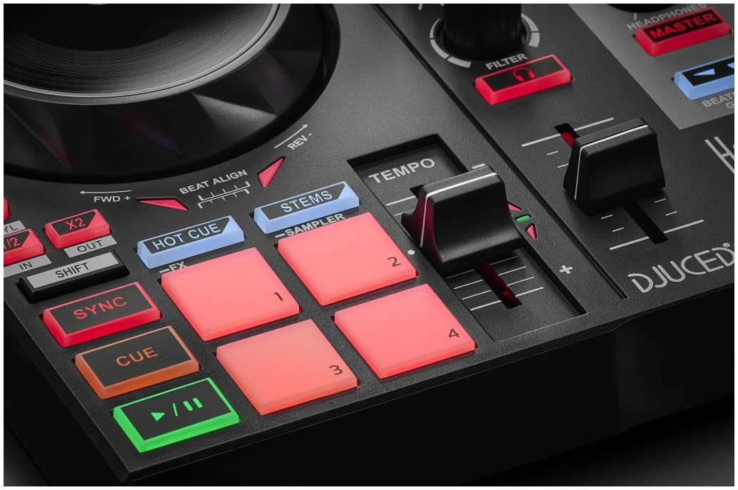 קונטרולר מתקדם קופמפקטי ונייד לתקליטנים MKII Hercules Dj - תמונה 3