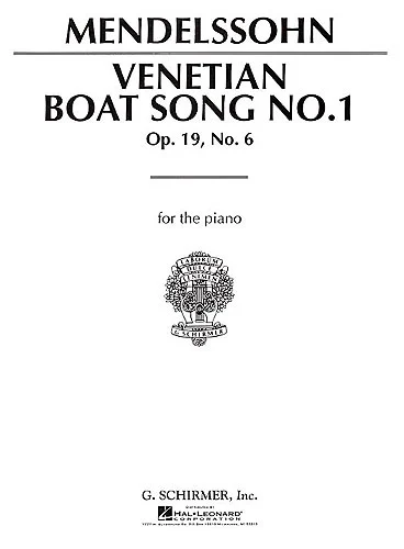 ספר תווים Mendelssohn: Venetian Boat Song no.1 op.19,6 for piano
