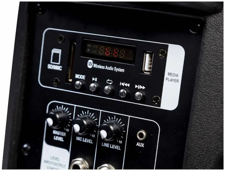 רמקול בידורית 10″ כולל נגן,Bluetooth ומיקרופון אלחוטי מבית Italian Stage - תמונה 4