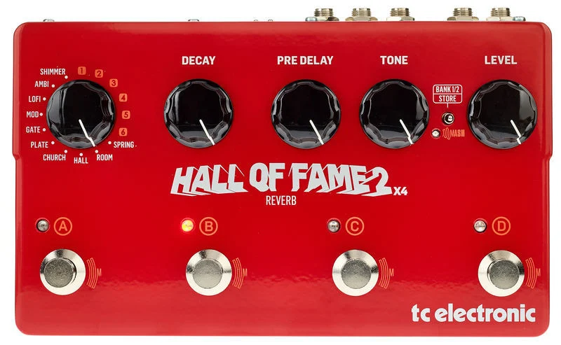 פדל ריברב לגיטרה Tc electronic hall of fame 2x4 Reverb