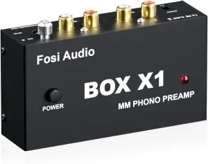קדם-מגבר לפטיפון Fosi Audio BOX X1-MM עם יציאת אוזניות 3.5 מ"מ AUX