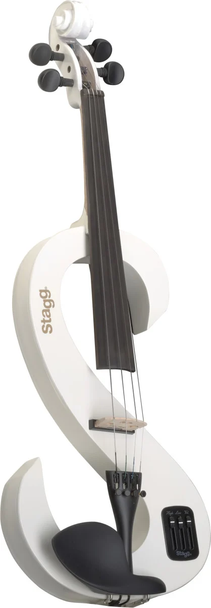 כינור חשמלי לבן Stagg EVN 4/4 WH