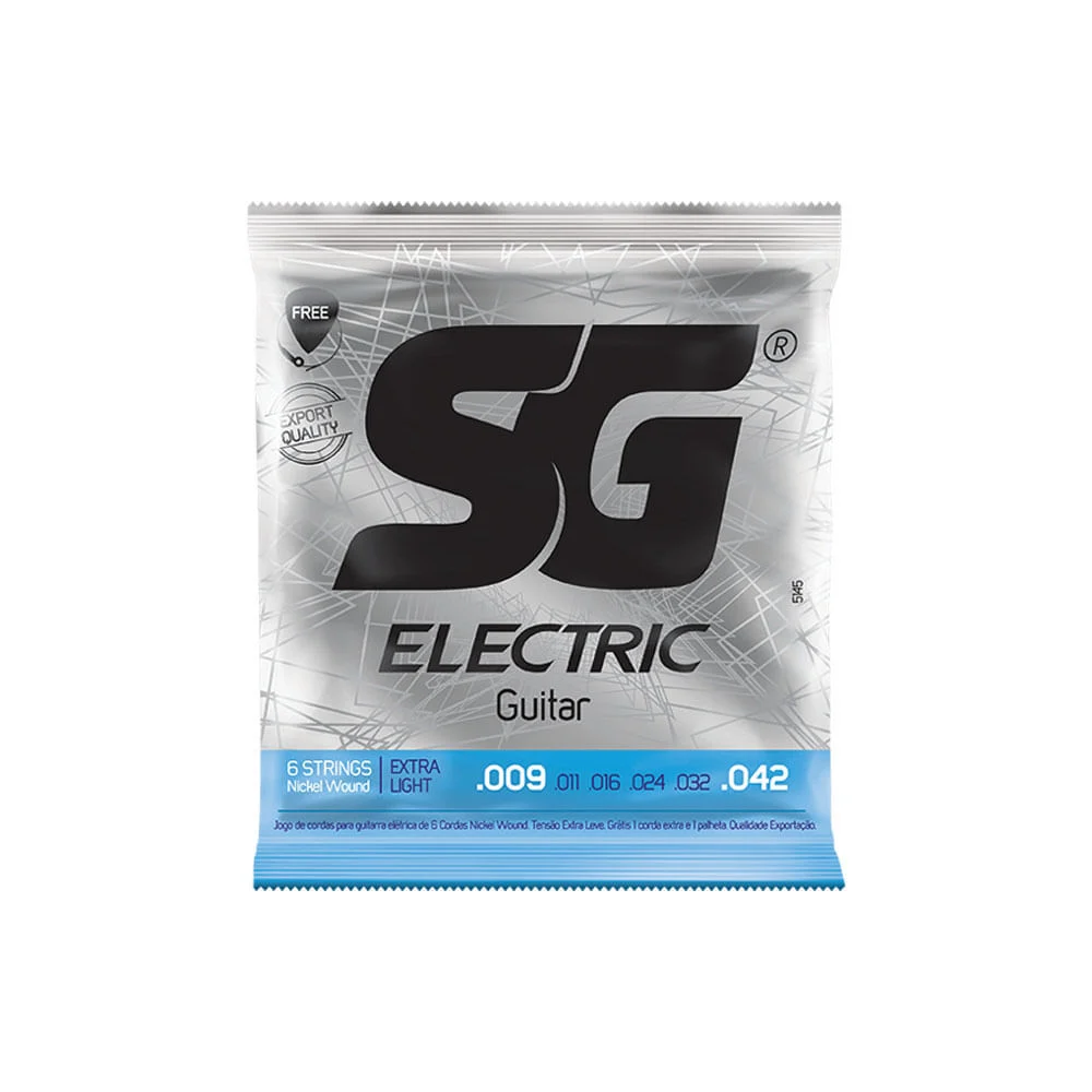 סט מיתרים לגיטרה חשמלית 09 Nickel Extra Light מבית SG