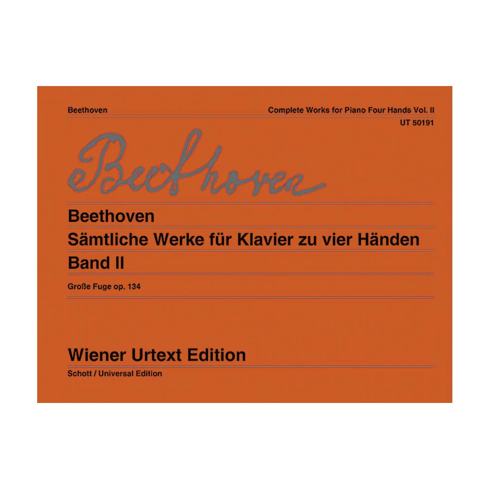 ספר תווים Beethoven Complete Works For Piano 4 Hands Vol. 2