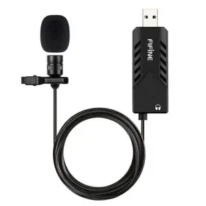 מיקרופון דש חוטי בחיבור USB ישירות למחשב Fifine K053