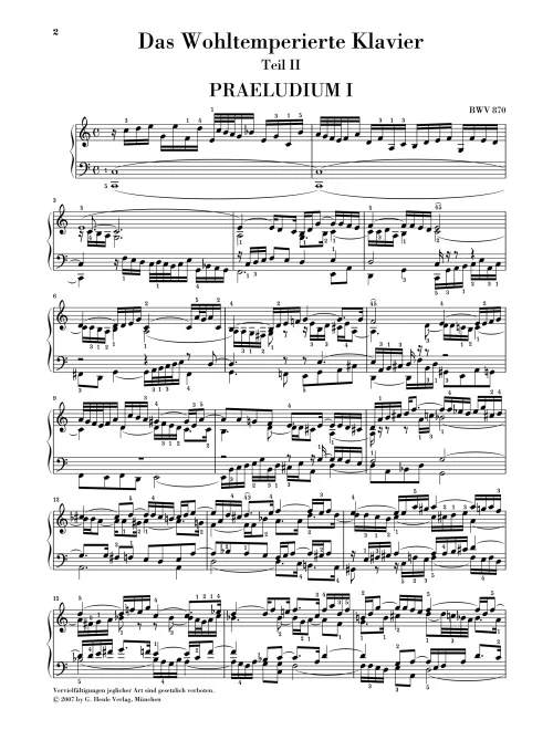 ספר תווים Bach The Well-Tempered Clavier Part 2 - תמונה 3
