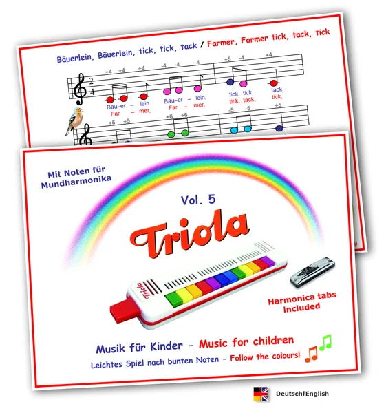 מלודיקה צבעונית לילדים Seydel Triola 12 + ספר שירים עם תווים צבעוניים - תמונה 2
