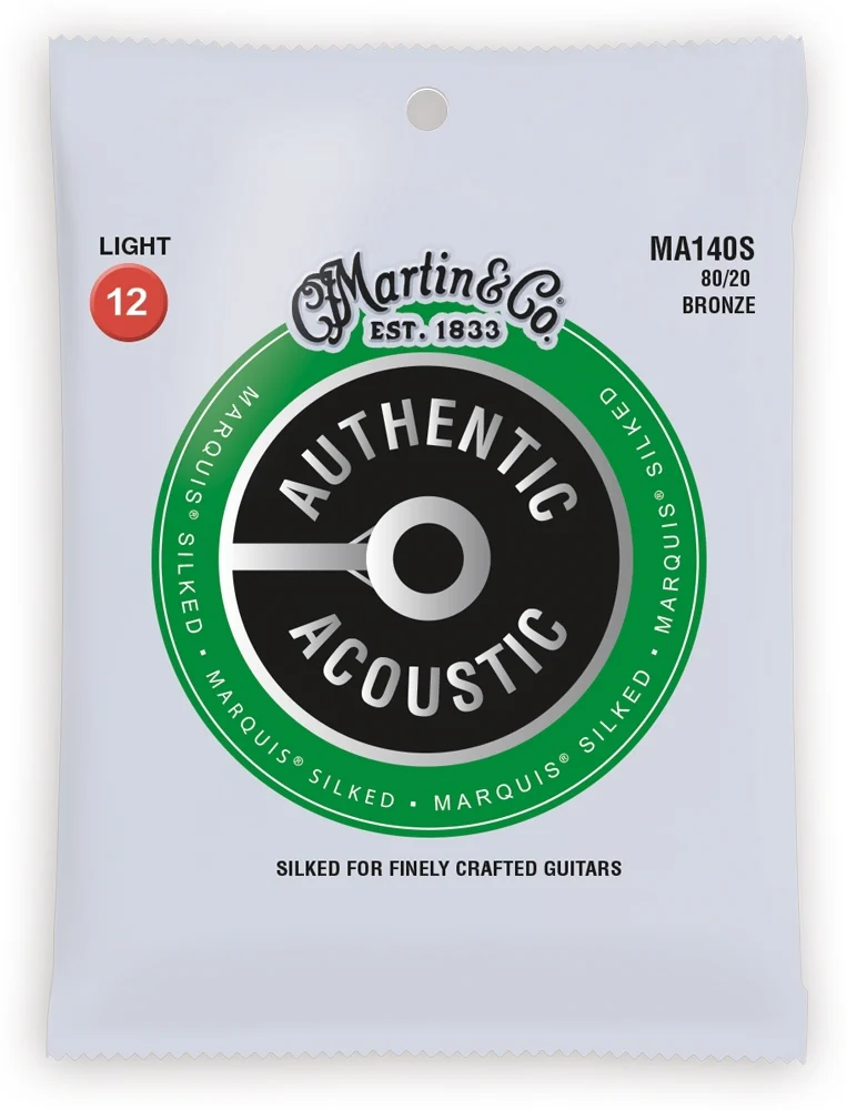 סט מיתרים 012 לאקוסטית Martin MA140S Marquis 80/20 Bronze Authentic Silked