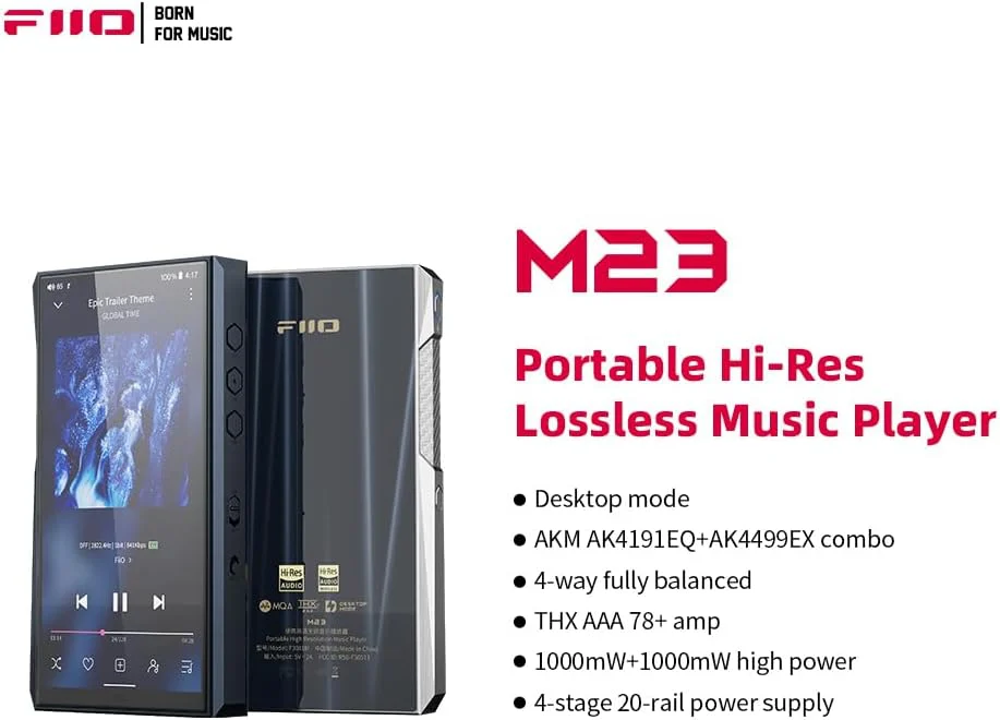 נגן מוזיקה נייד Fiio M23 ברזולוציה גבוהה - תמונה 2