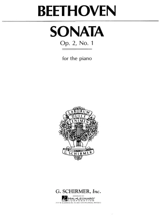 ספר תווים Beethoven Sonata in F Minor, Op. 2, No. 1