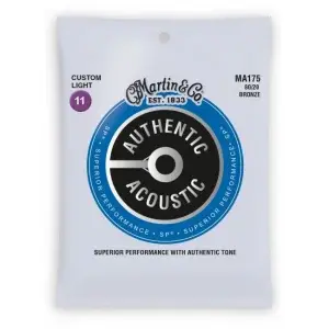 סט מיתרים 0.11 לגיטרה אקוסטית Martin Authentic SP MA175