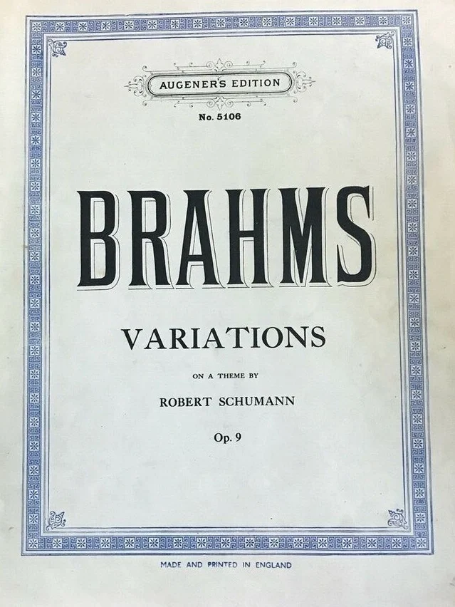 ספר תווים Brahms Variations on a theme by Robert Schumann op. 9