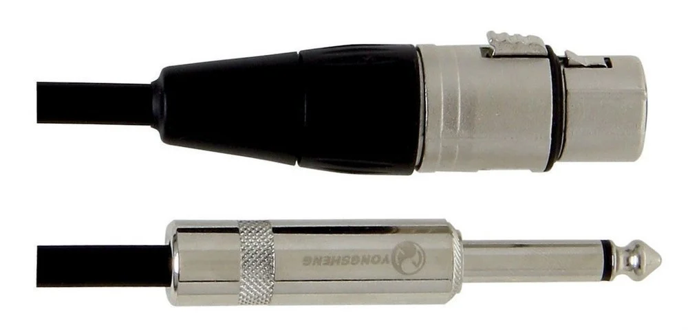 כבל מיקרופון מקצועי XLR(f)- PL 6.3 באורך 3 מטר MICROPHONE CABLE מסדרת PRO LINE מבית GEWA (Germany) - תמונה 2