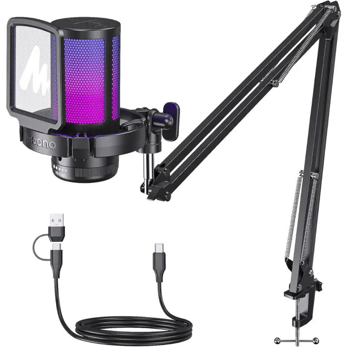 ערכת מיקרופון לגיימינג ופודקאסט דגם MAONO DGM20s