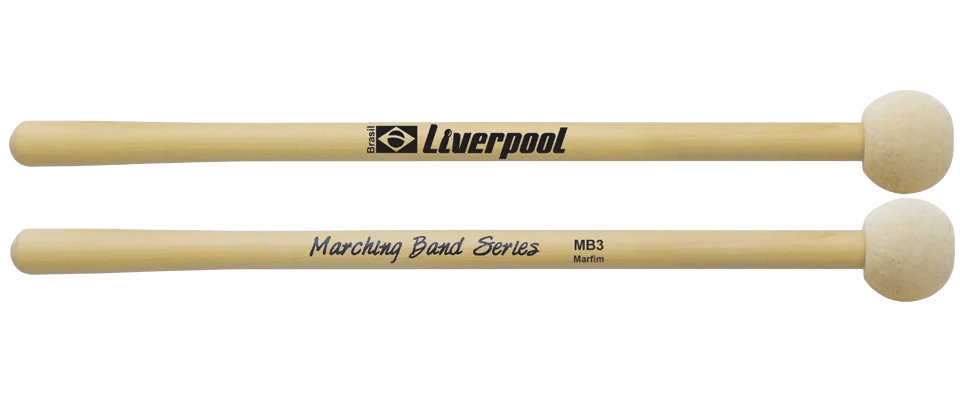 זוג מקלות לתוף מצעד MB3 Mallet marching bass מבית LIVERPOOL
