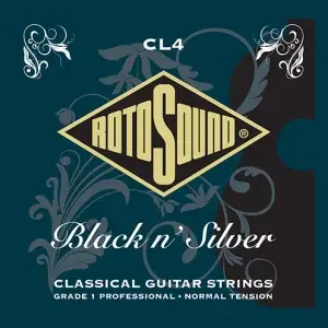 סט מיתרים לגיטרה קלאסית Rotosound CL4 Superia Pro Black N' Silver