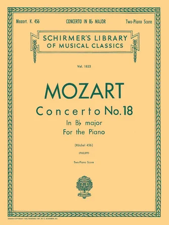 ספר תווים Mozart: Concerto No. 18 in Bb, K.456