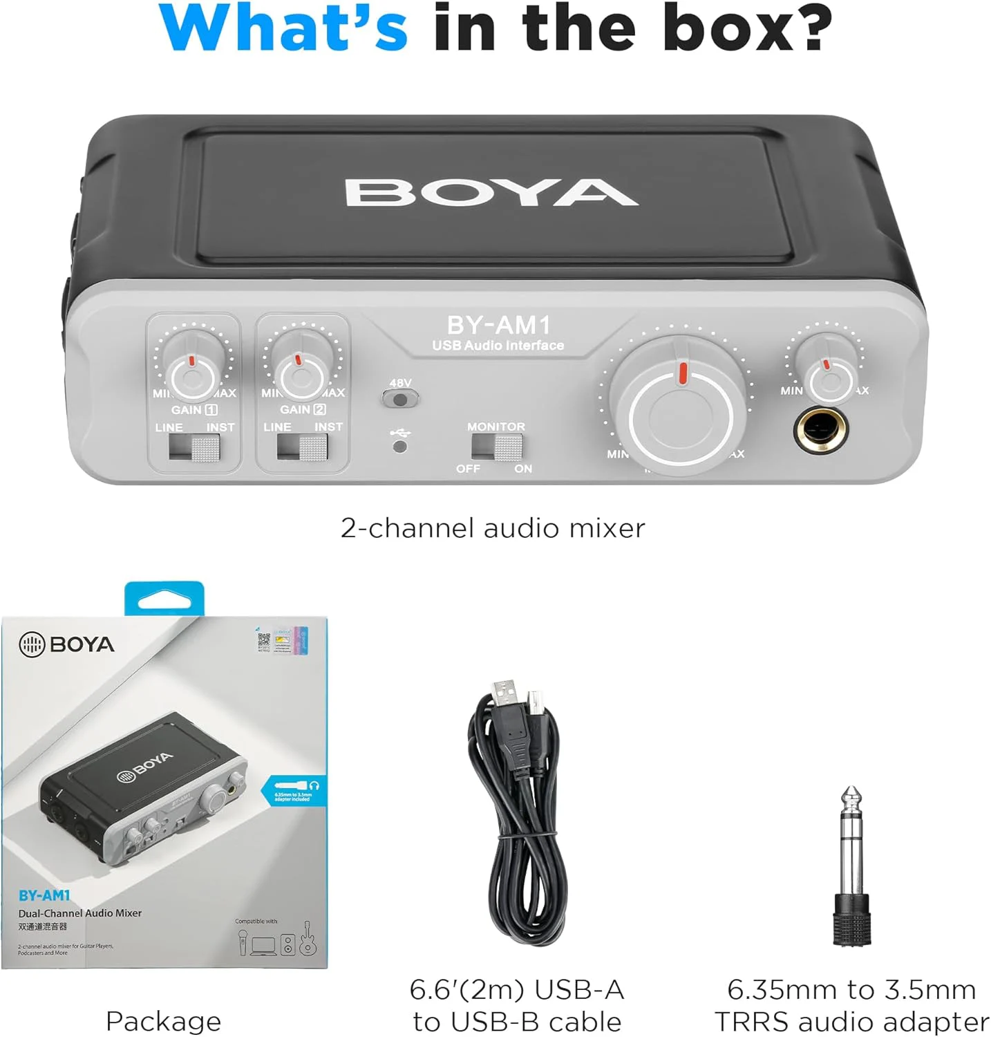 כרטיס קול עם שתי כניסות BOYA BY-AM1 - תמונה 4