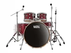 מערכת תופים Arcadia F20 בצבע אדום מבית Natal Drums