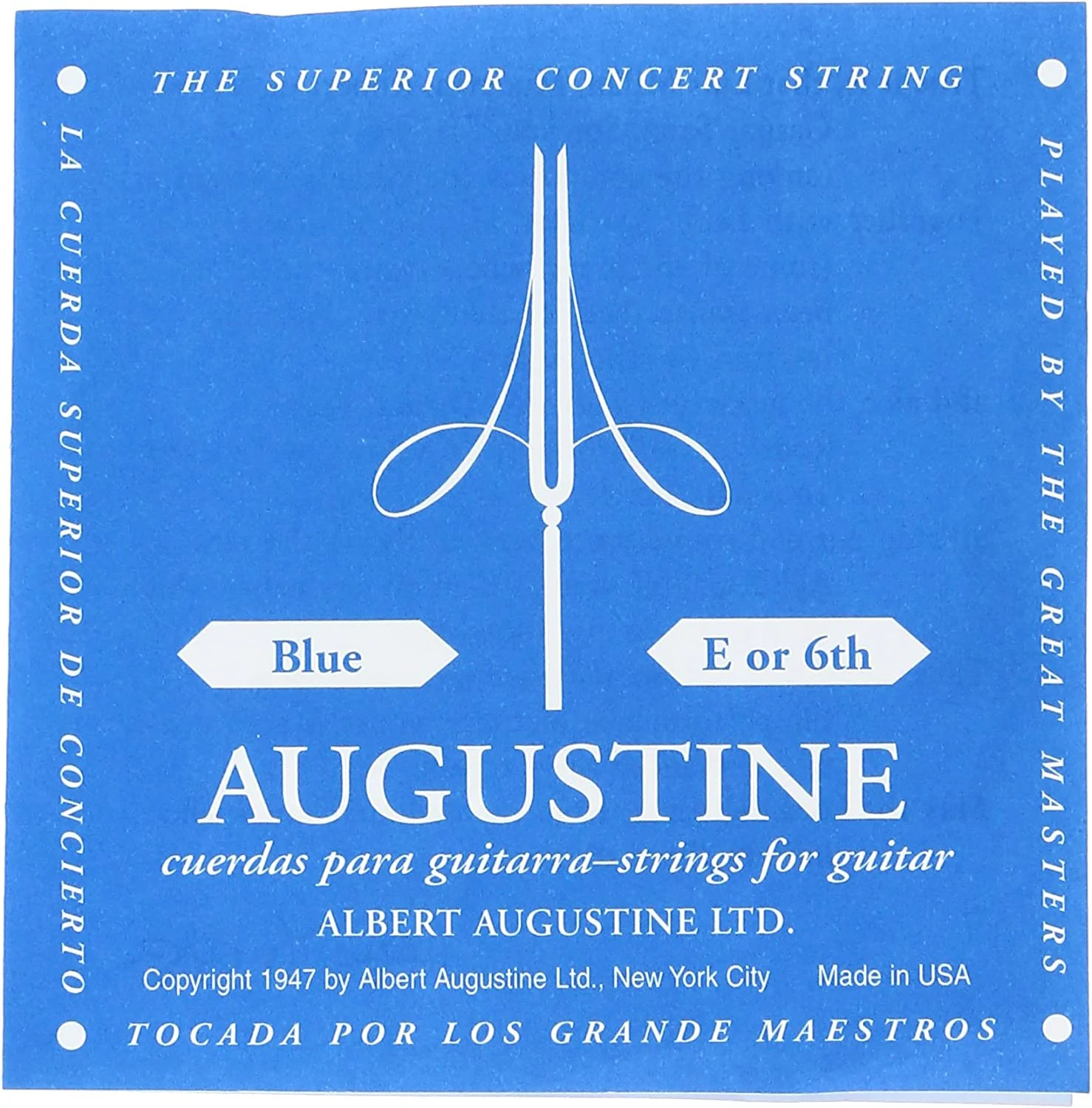 מיתר בודד מי (6) לגיטרה קלאסית אוגוסטין כחול Augustine Blue