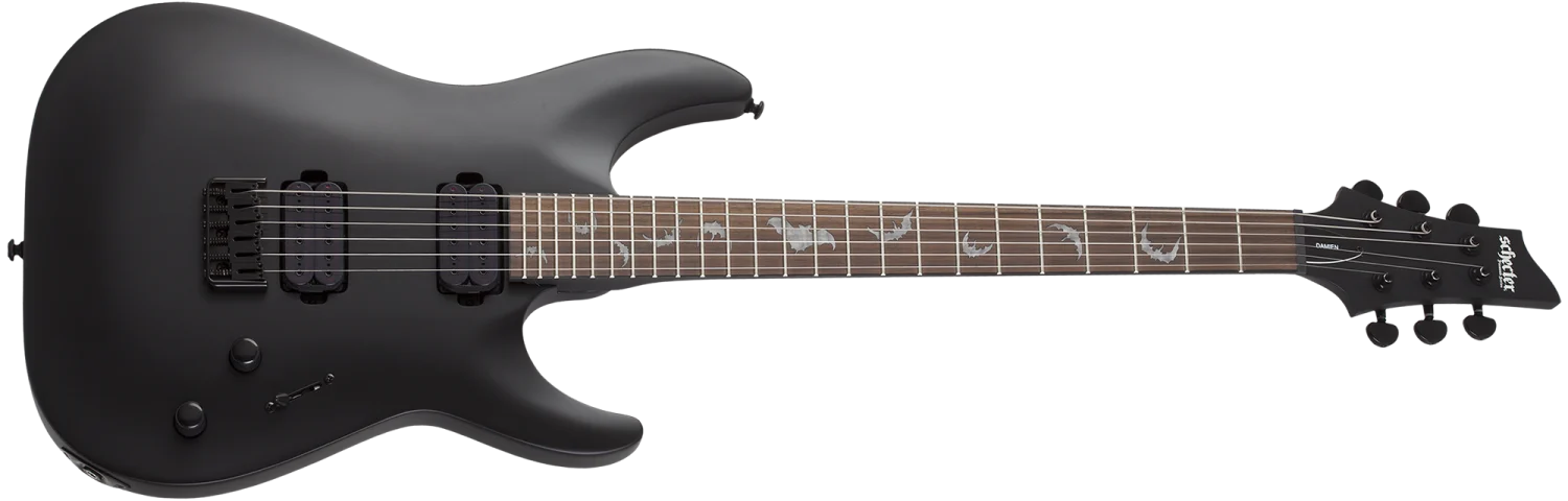 גיטרה חשמלית שחורה Schecter Damien 6