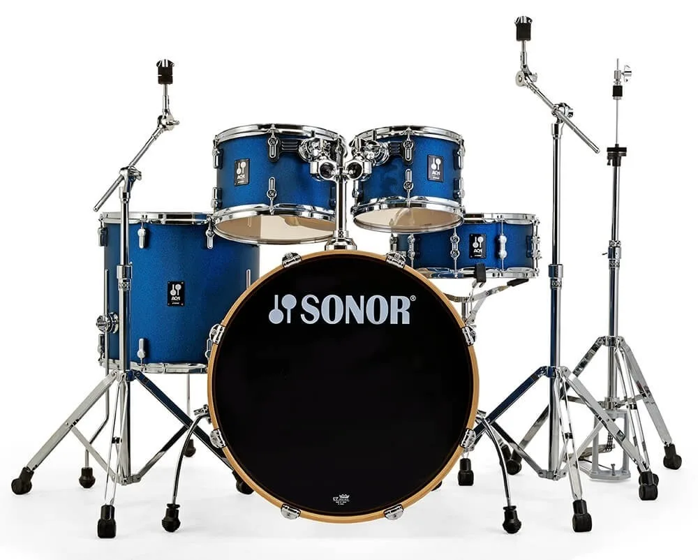 מערכת תופים 5 חלקים ("20) Studio DBS בצבע כחול מסדרת AQ1 של חברת Sonor