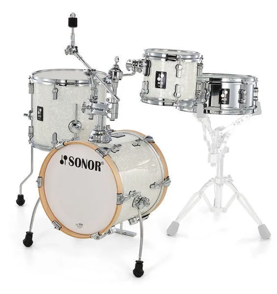 מערכת תופים 4 חלקים 18" AQ2 Bop set בצבע לבן מיוחד מבית Sonor