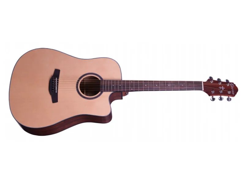 גיטרה אקוסטית מוגברת HD-100CE/OPN עם Cutaway בצבע טבעי + תיק מרופד מבית CRAFTER