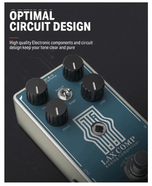 פדל קומפרסור אנלוגי EC1332 LAX COMP Guitar Pedal מבית DONNER