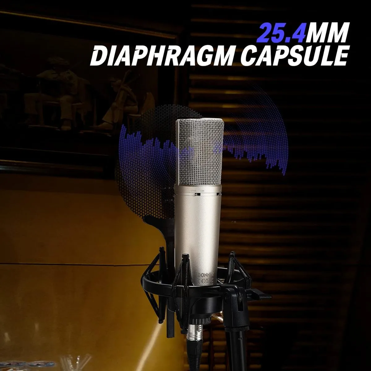 מיקרופון קונדנסר EC2802 עם דיאפרגמה גדולה DC87 מבית DONNER