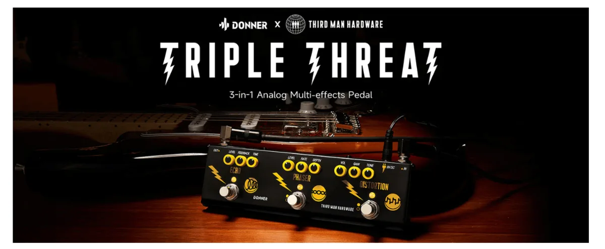 פדל גיטרה Triple Threat עם 3 אפקטים EC6793 מבית DONNER