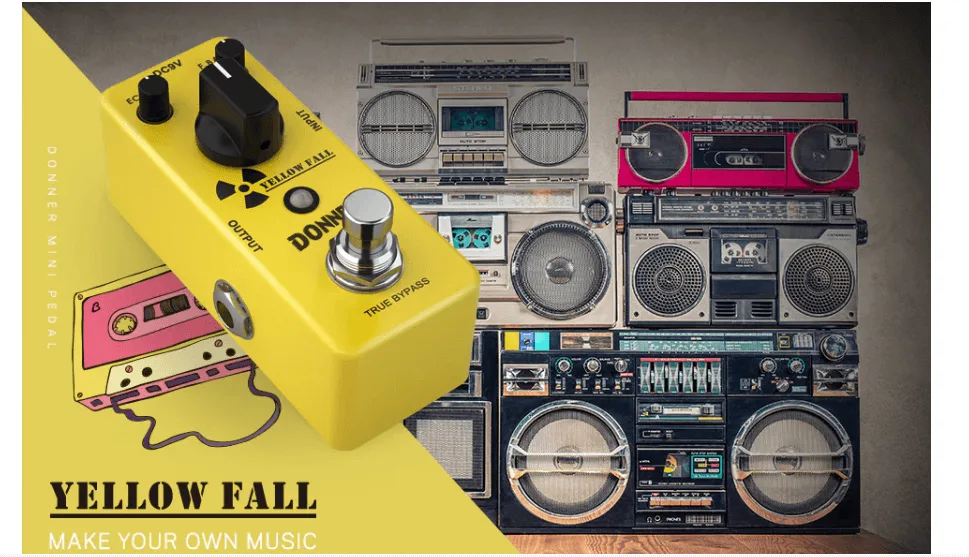 פדל דיליי לגיטרה EC748 Yellow Fall Delay מבית DONNER