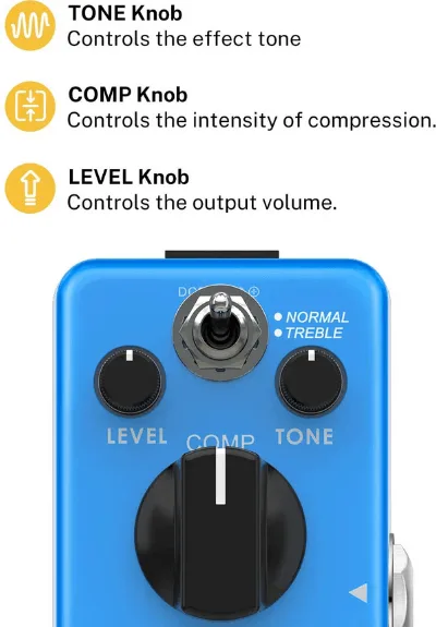 פדל קומפרסור לגיטרה Ultimate Compressor Pedal EC888 מבית DONNER