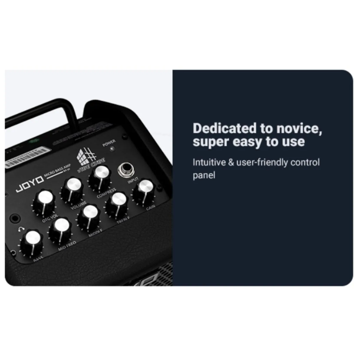 מגבר בס נטען 30 וואט בצבע שחור עם Bluetooth ו JOYO BA-30 VIBE CUBE - OTG