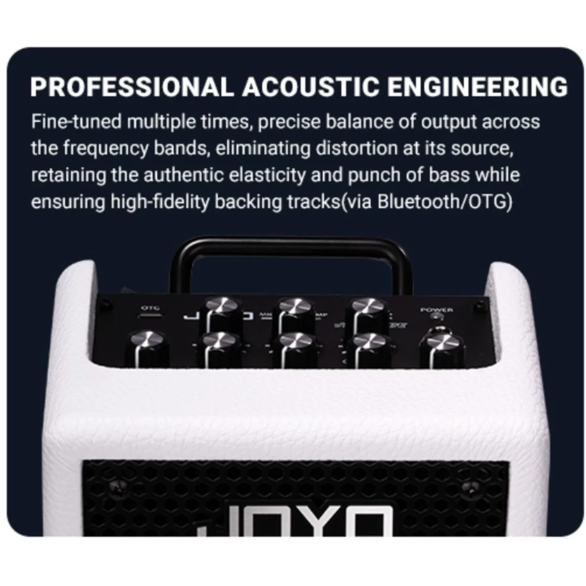 מגבר בס נטען 30 וואט בצבע שחור עם Bluetooth ו JOYO BA-30 VIBE CUBE - OTG