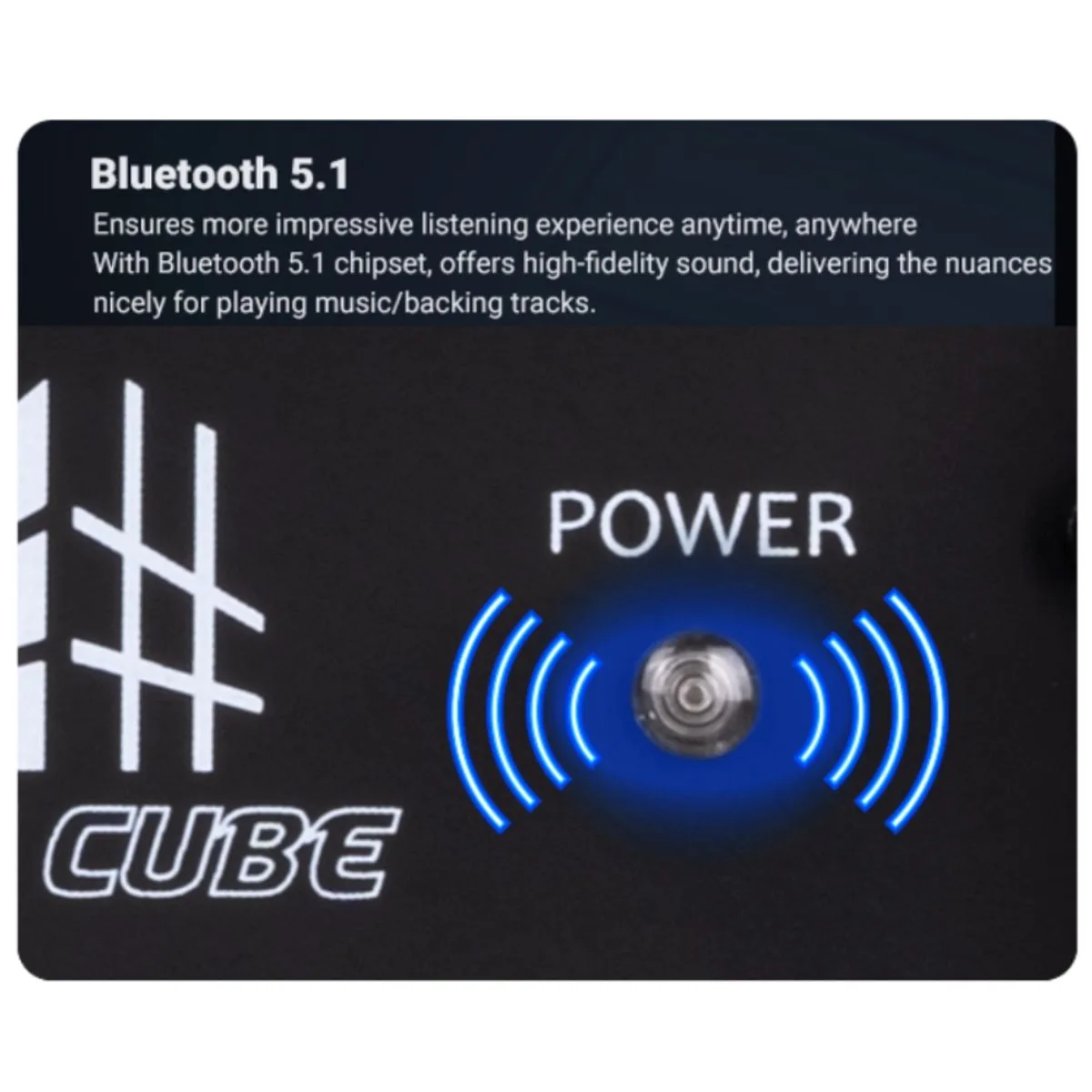 מגבר בס נטען 30 וואט בצבע שחור עם Bluetooth ו JOYO BA-30 VIBE CUBE - OTG