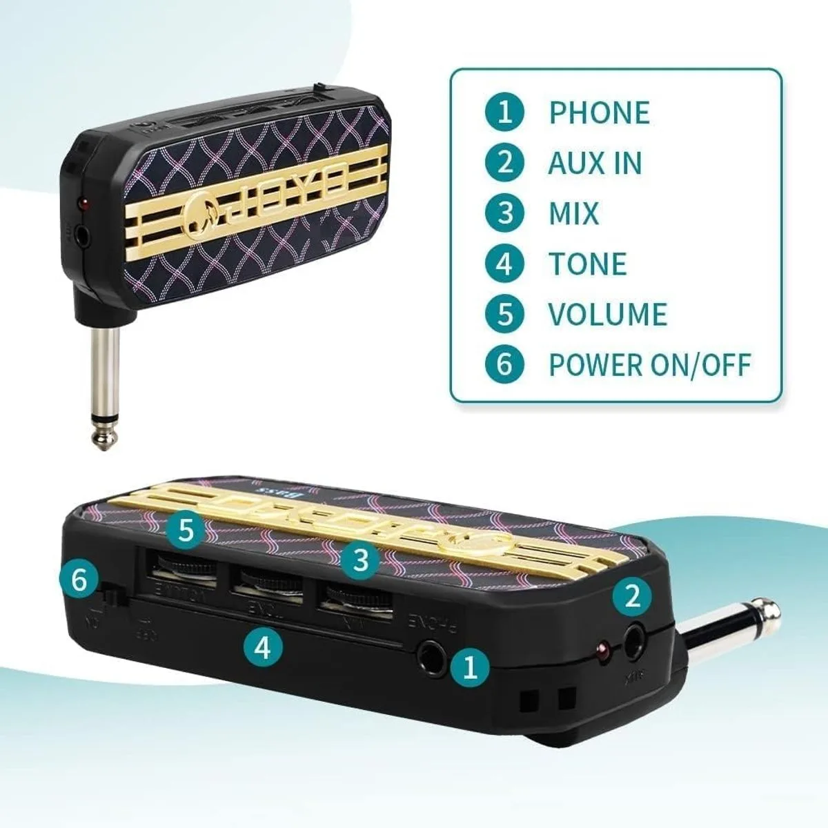 מגבר כיס מיני לגיטרה חשמלית Tube Drive עם יציאת אוזניות - JOYO JA-03