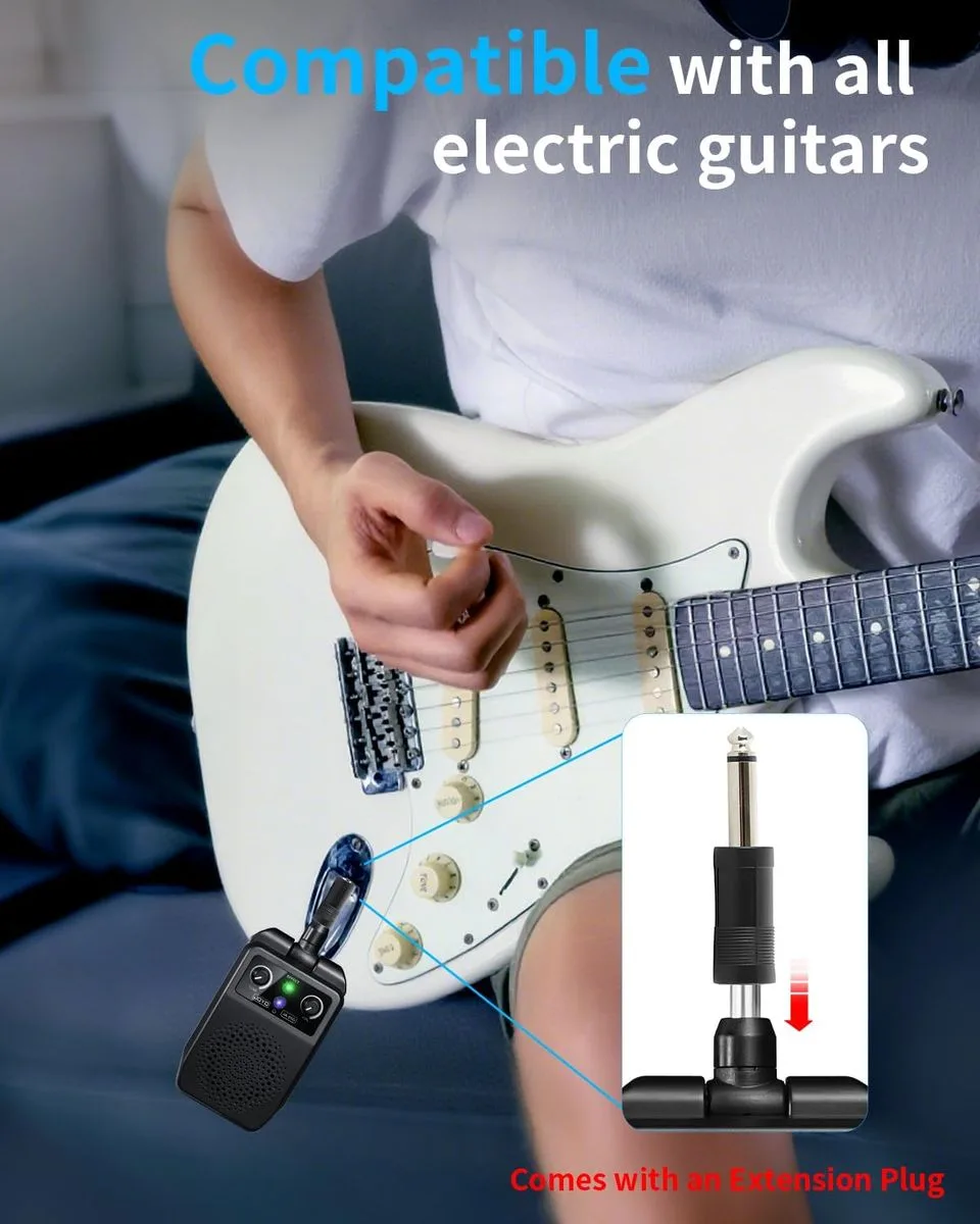 מגבר גיטרה מיני נטען עם Bluetooth וחיבור ישיר - JOYO JA-05G