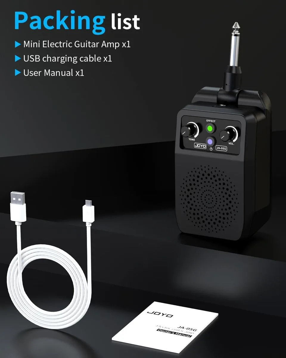 מגבר גיטרה מיני נטען עם Bluetooth וחיבור ישיר - JOYO JA-05G