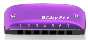 מפוחית בלוז דיאטונית 7 חורים קומפקטית בסולם Bb סי במול מז'ור - KONGSHENG BabyFat Bb- PURPPLE