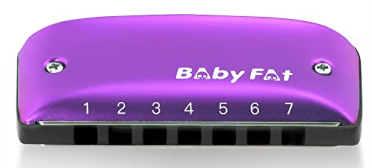 מפוחית בלוז דיאטונית 7 חורים קומפקטית בסולם Bb סי במול מז'ור - KONGSHENG BabyFat Bb- PURPPLE