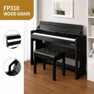 פסנתר שחור FP310 נייח 88 קלידים (מלאים) כולל פדל SUSTAIN LEGRAND